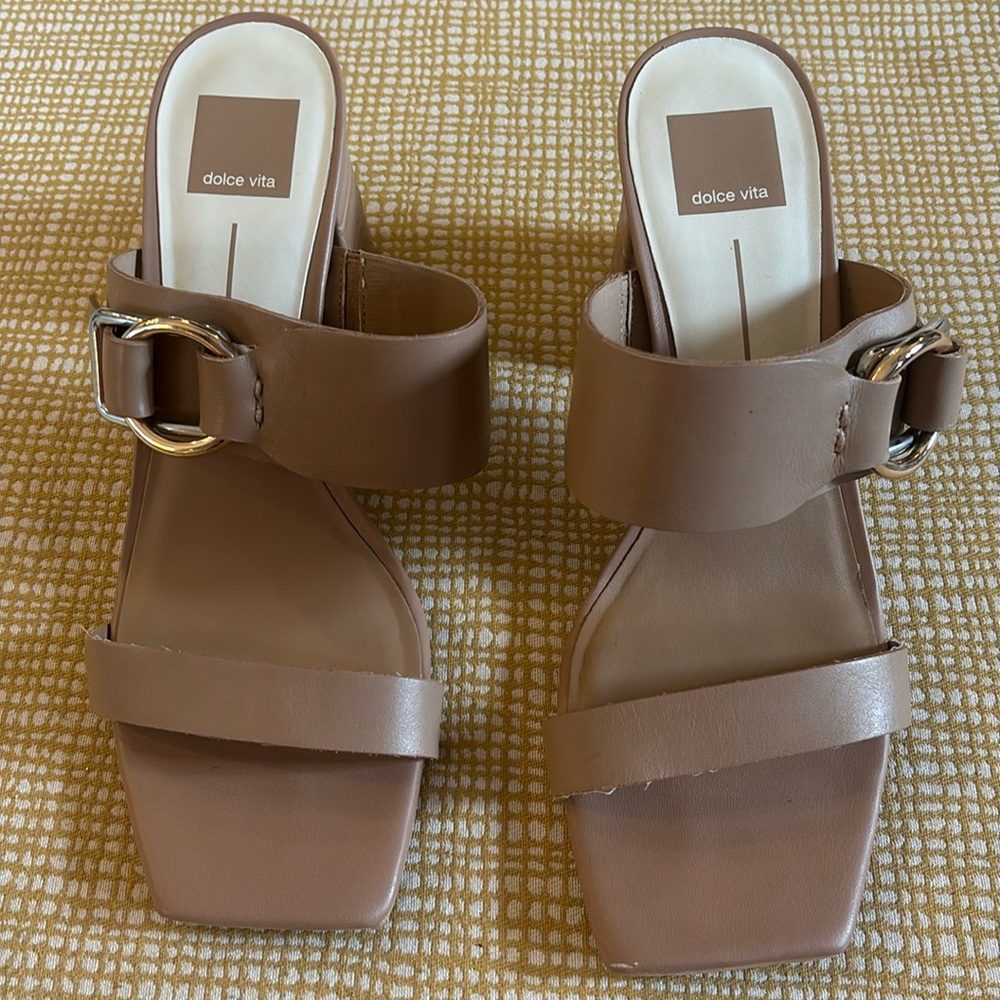 Dolce Vita Square Toe Heeled Sandal Size 9W